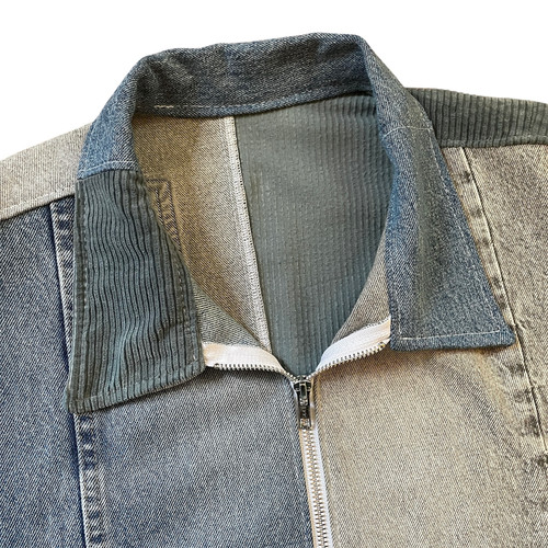 Patchwork Denim Work Jacket | Jayavelli