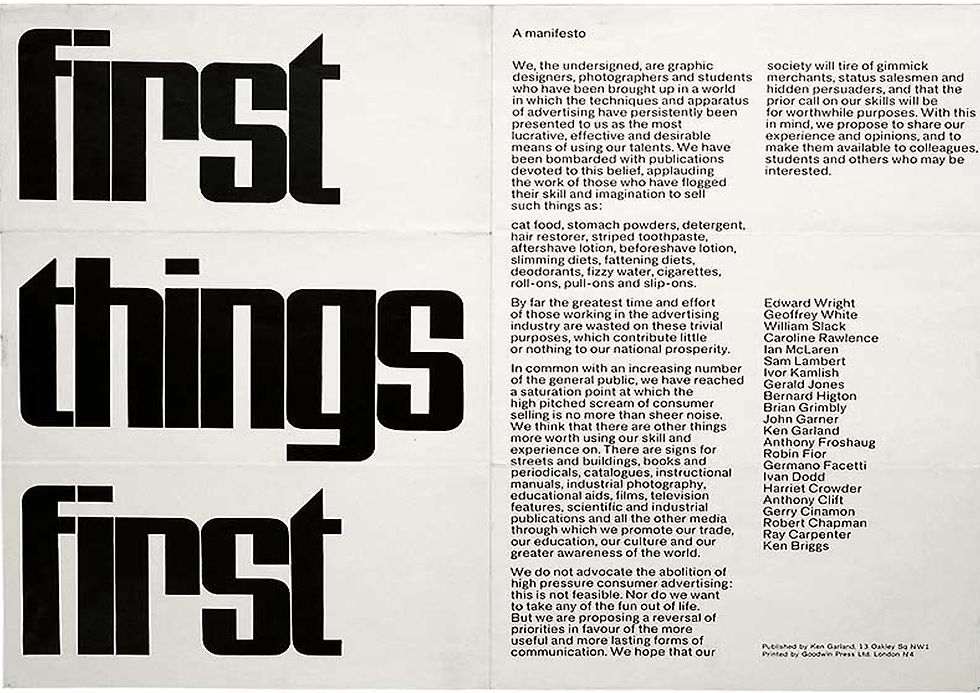First Things First Manifesto & Design Research   