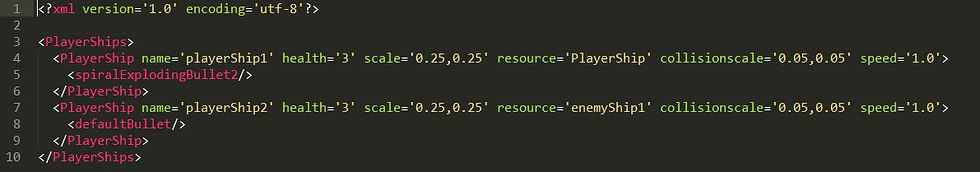 Player Ship xml file