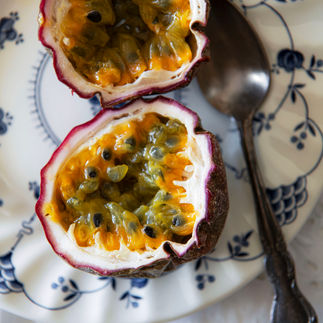 Passionfruit cut open