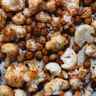 Roasted Cauliflower and chickpeas