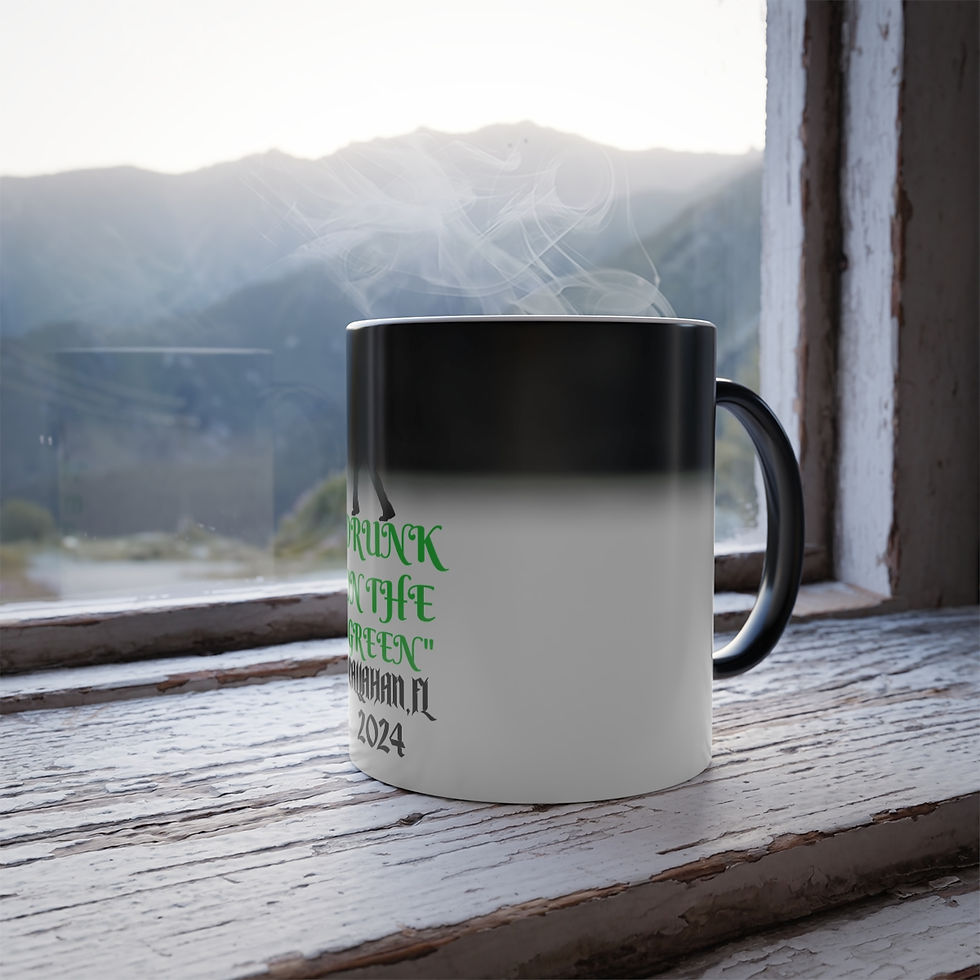 Thumbnail: Color Morphing Mug, 11oz DRUNK ON THE GREEN. CALLAHAN, FL 2024