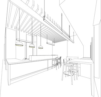 Working on 3D renderings of the welcome room