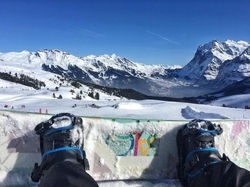 Snowboarding the Swiss Alps
