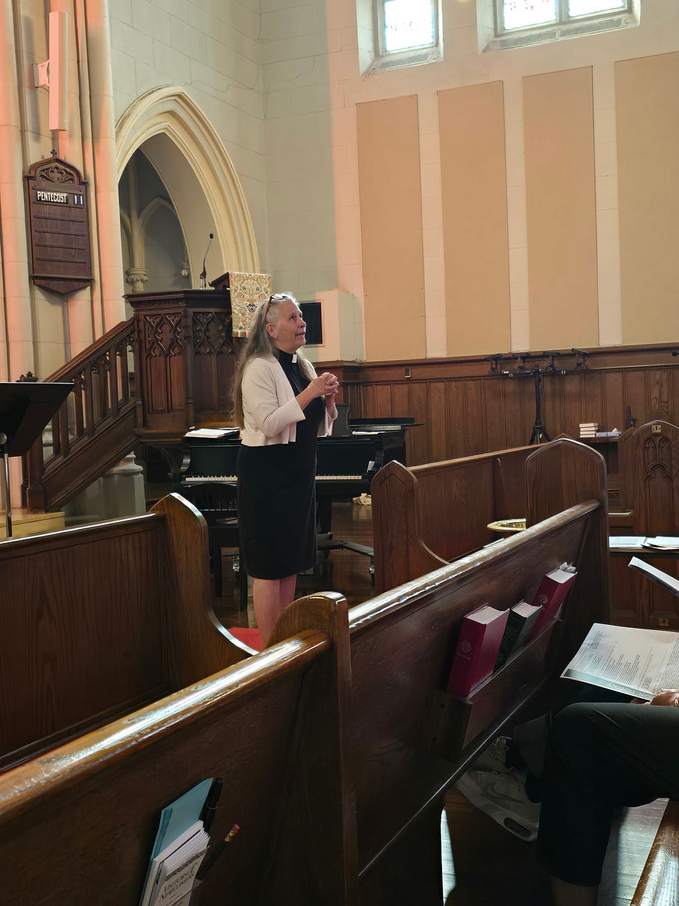 Pastor Stephanie during 9am worship