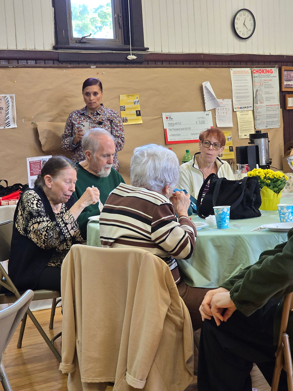 Senior Luncheon attendees enjoying lunch