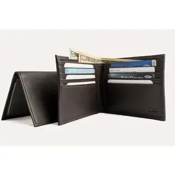 Brown Leather Traditional Bifold Wallet