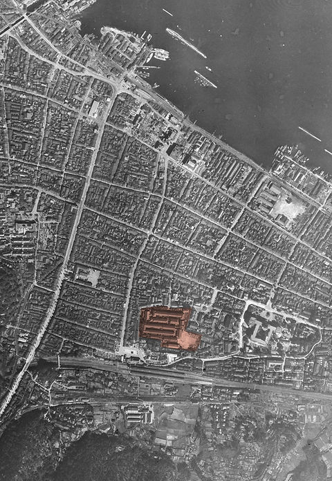 大津市航空写真1946年