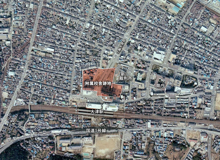 大津市航空写真1975年