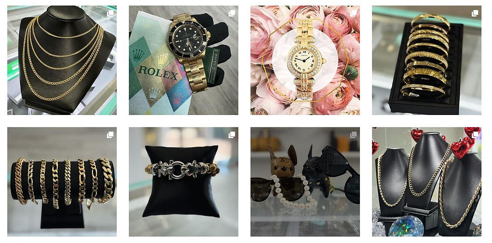 LUXE Jewelry & Watch Collection - gold chains, bracelets, Rolex, Cartier