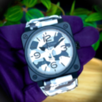 Bell & Ross BR03-92 White Camo Dial Special Edition One of 999 - BR0392-CG-SE/SC