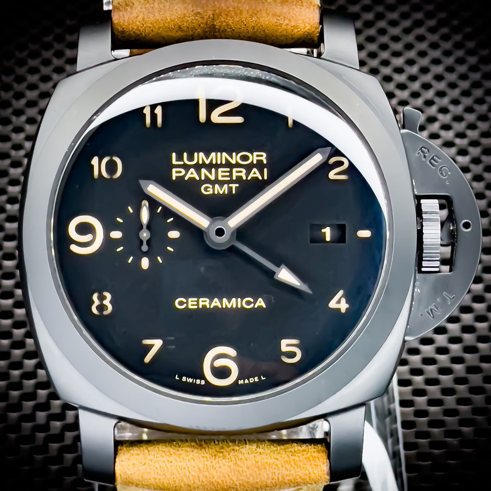 Thumbnail: Panerai Luminor 3 Day 1950 GMT Ceramica 44mm - Ceramic Case - PAM00441