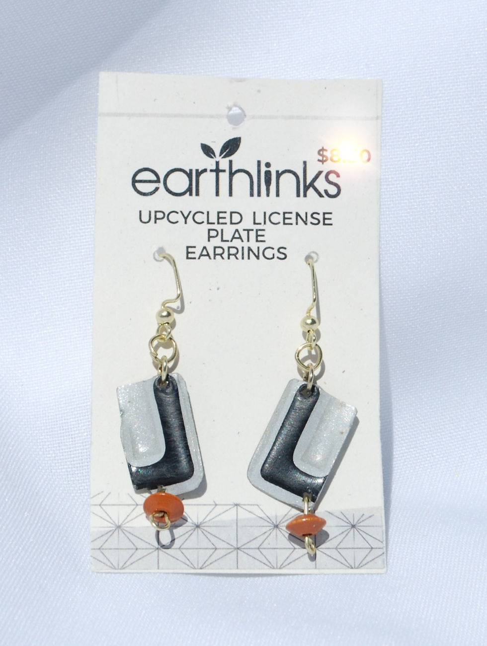 Thumbnail: Upcycled License Plate Earrings