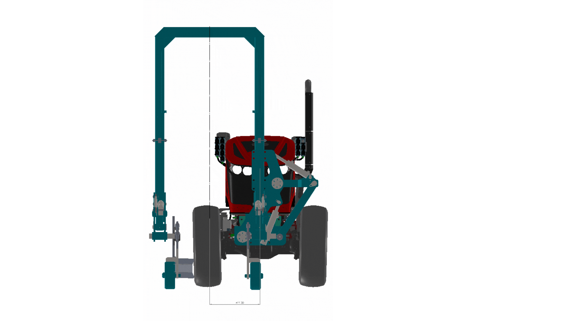 position route portique porte-outils viticole