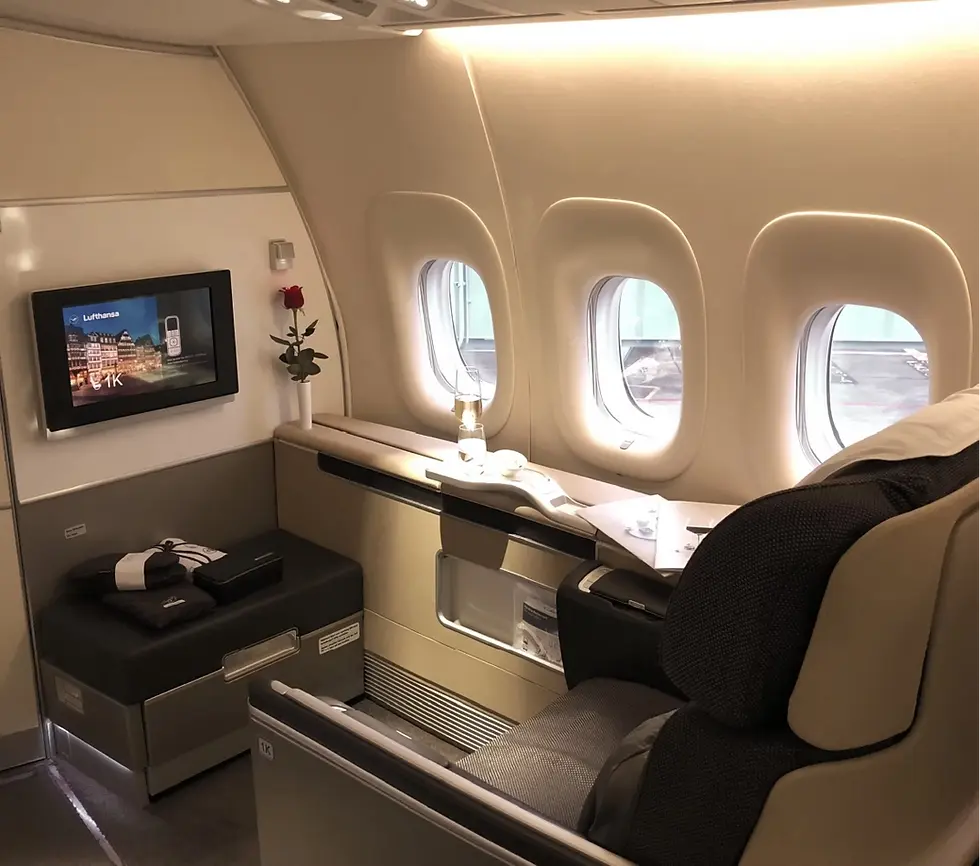 first class airplane interior