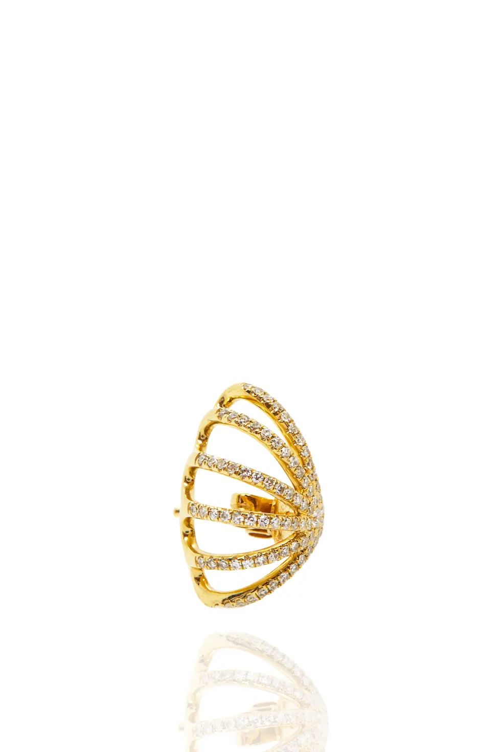 Diamond cage post  earrings by Kelly Fletcher Jewelry