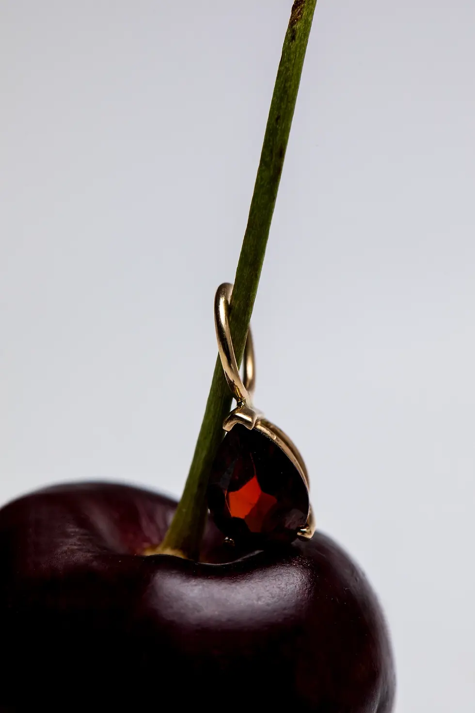 Garnet Pear Pendant