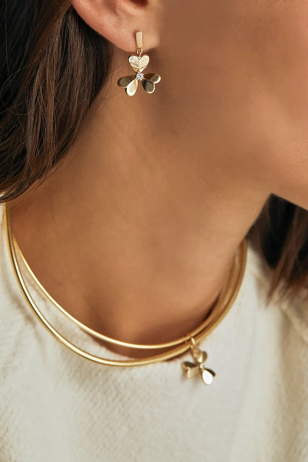 Solid gold wrapped choker by Kelly Fletcher Jewelry