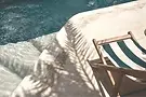 sunny day, crystal clear water