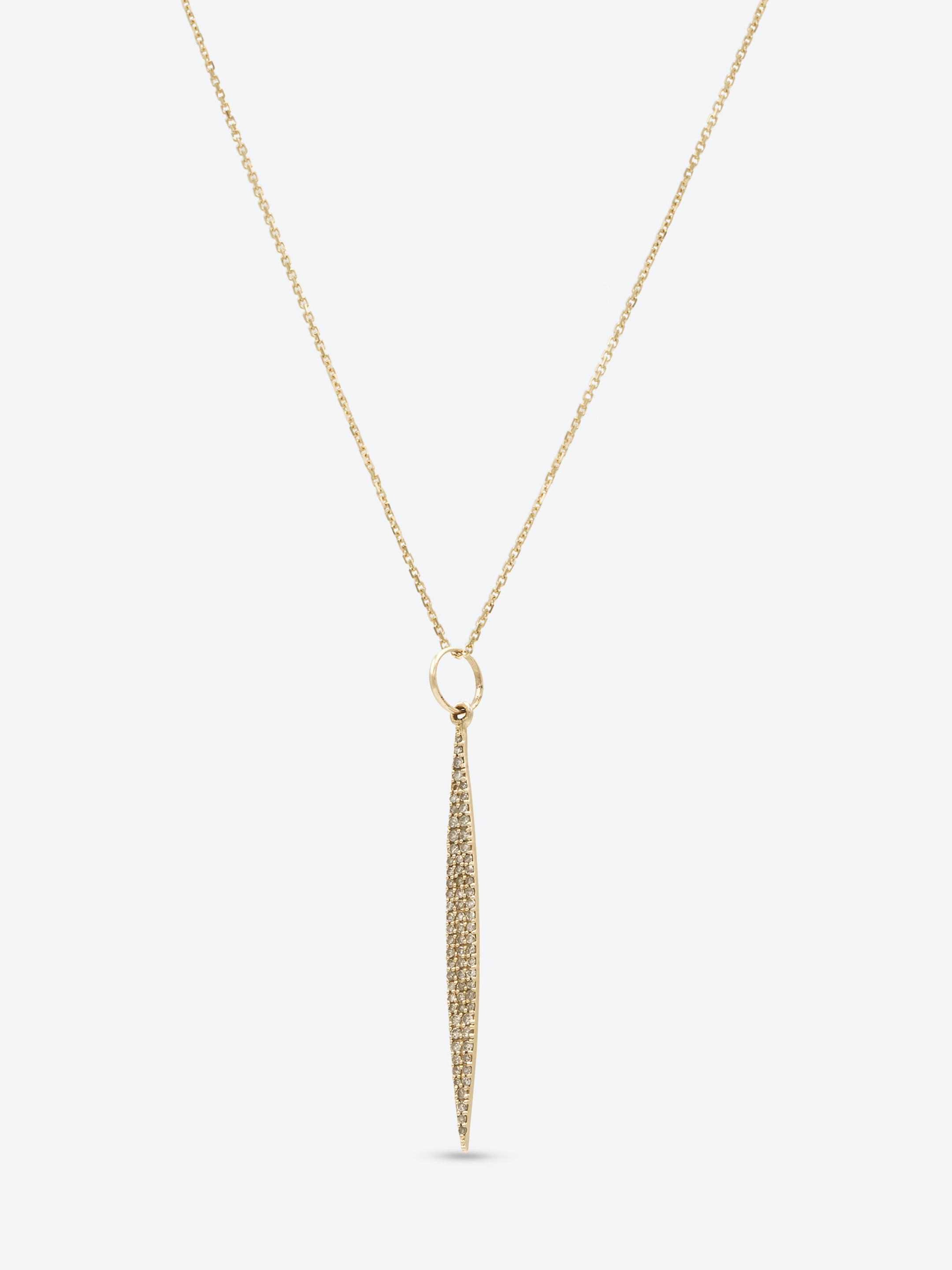 18K spike diamond pendant by Kelly Fletcher Jewelry