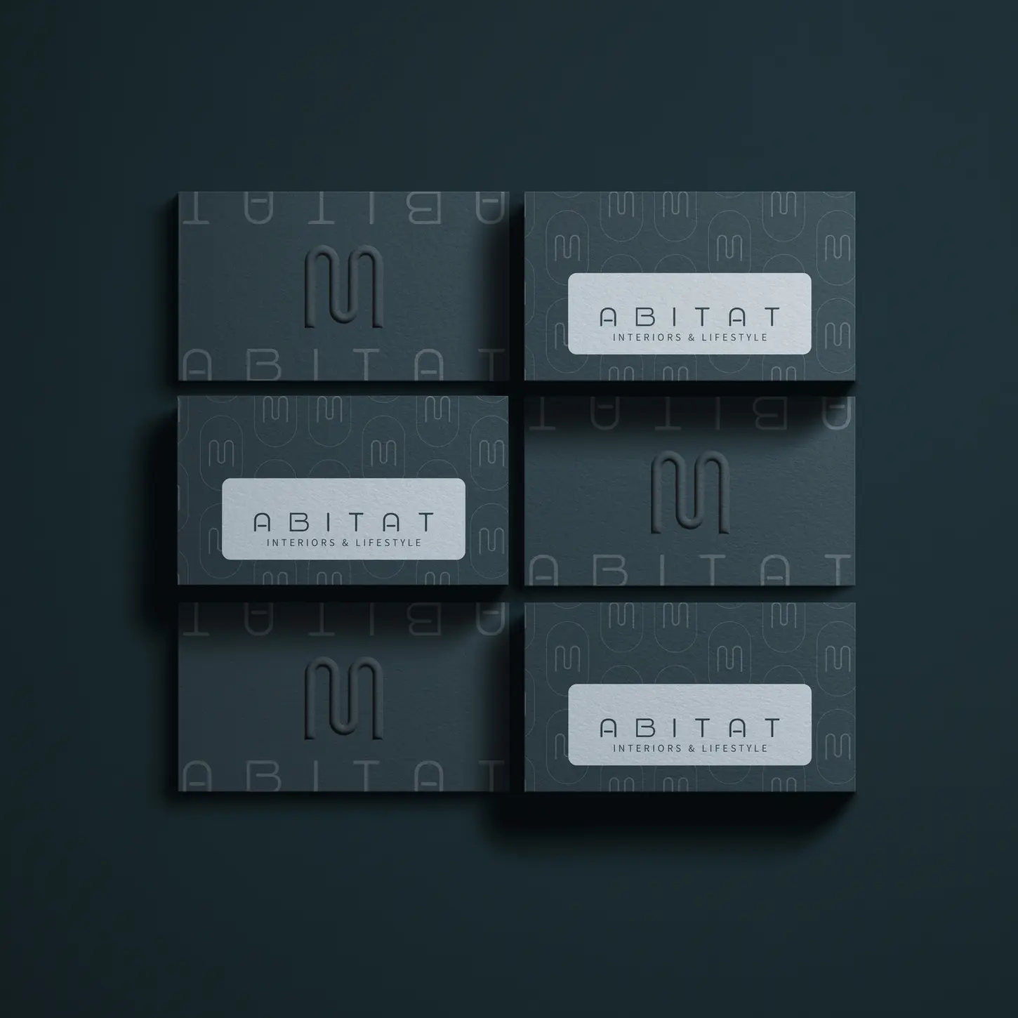 Business card design for Abitat interior design store by Les Marteau Studio, New York