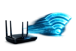 High-Speed Router and Holographic Wi-Fi Signal.png