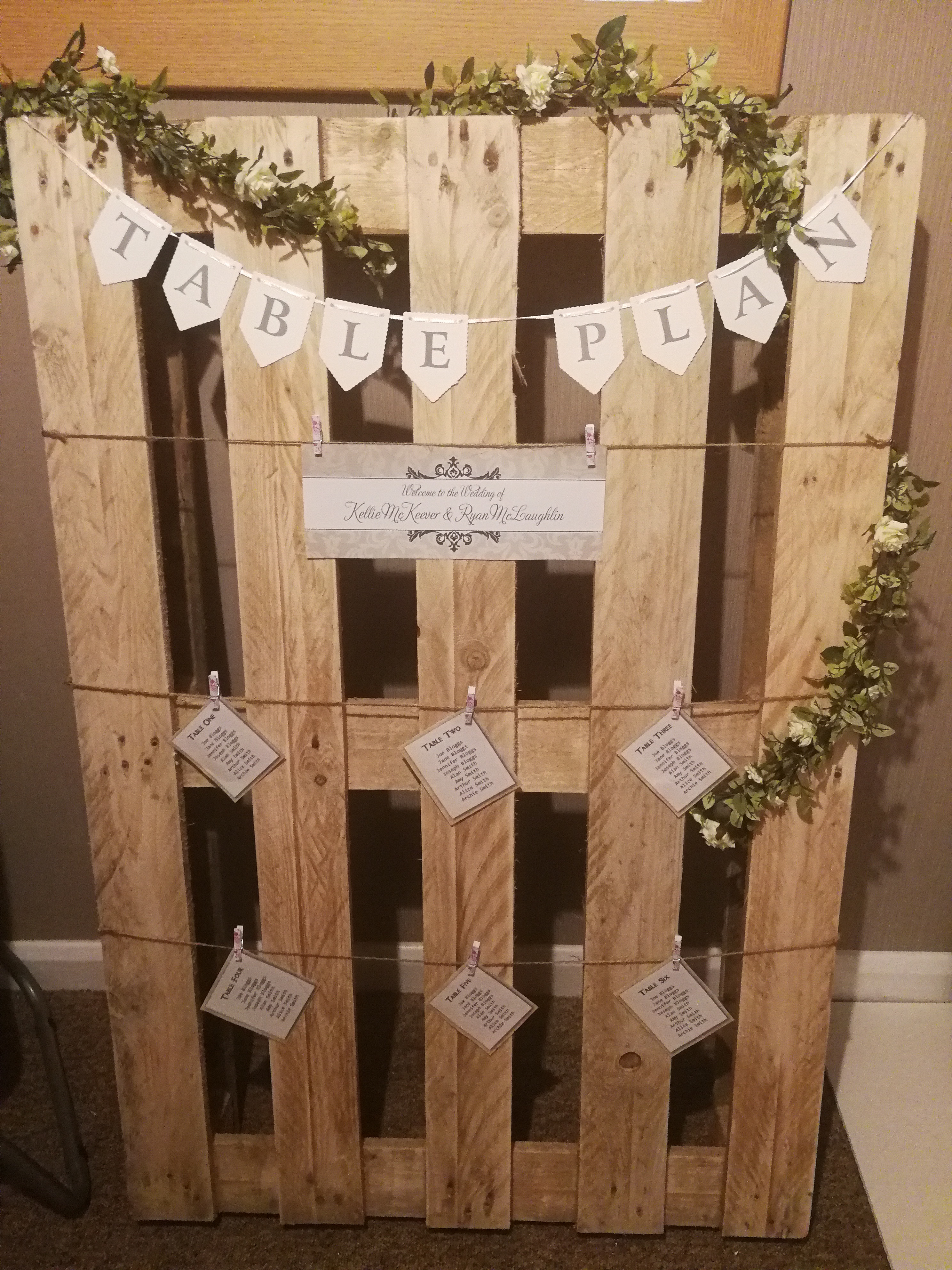 Pallet Table Plan