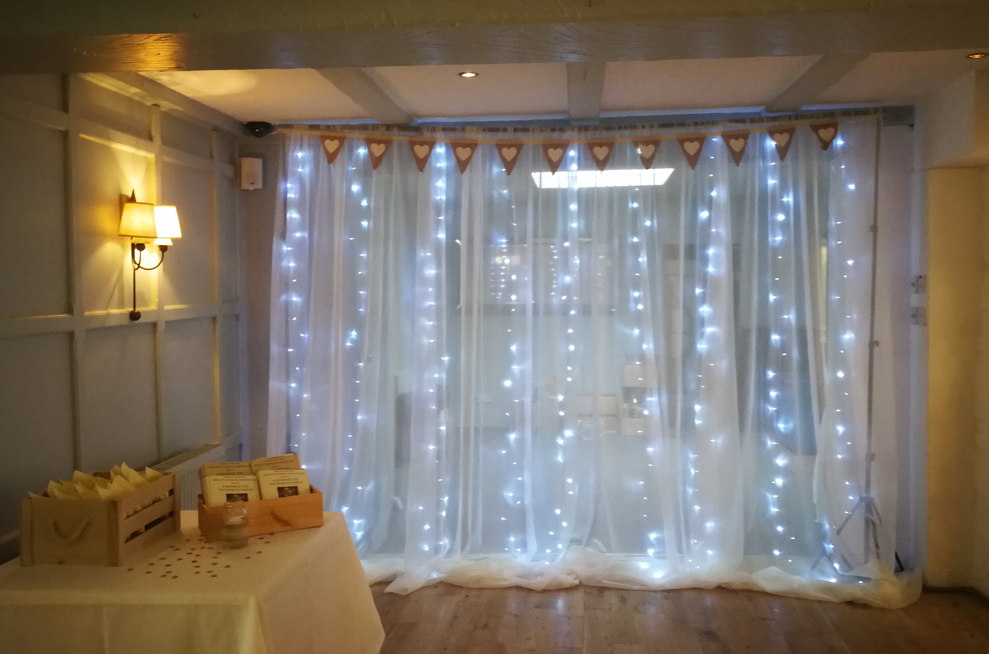Cream Voile Sparkle Backdrop
