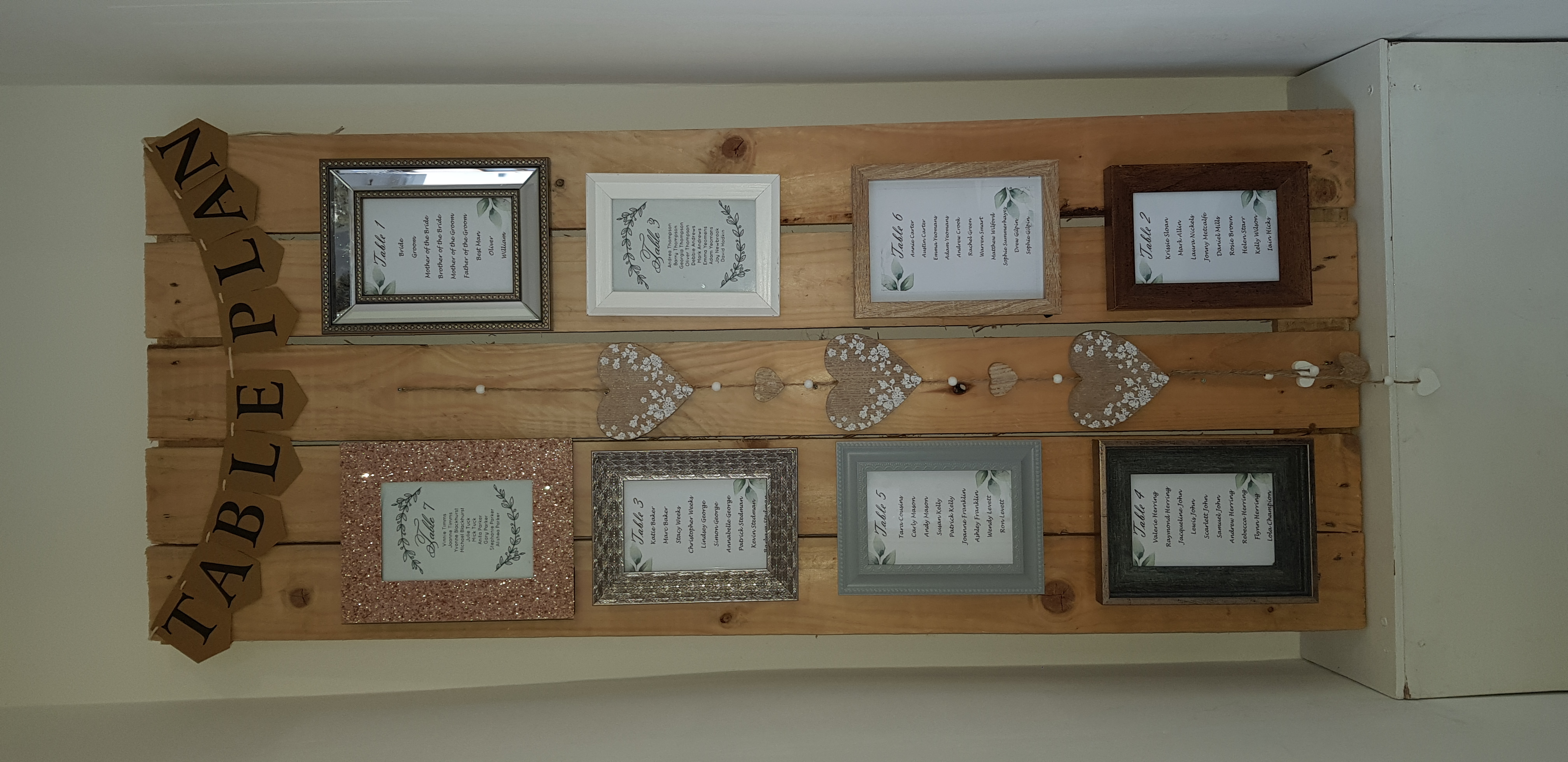 Rustic frame table plan