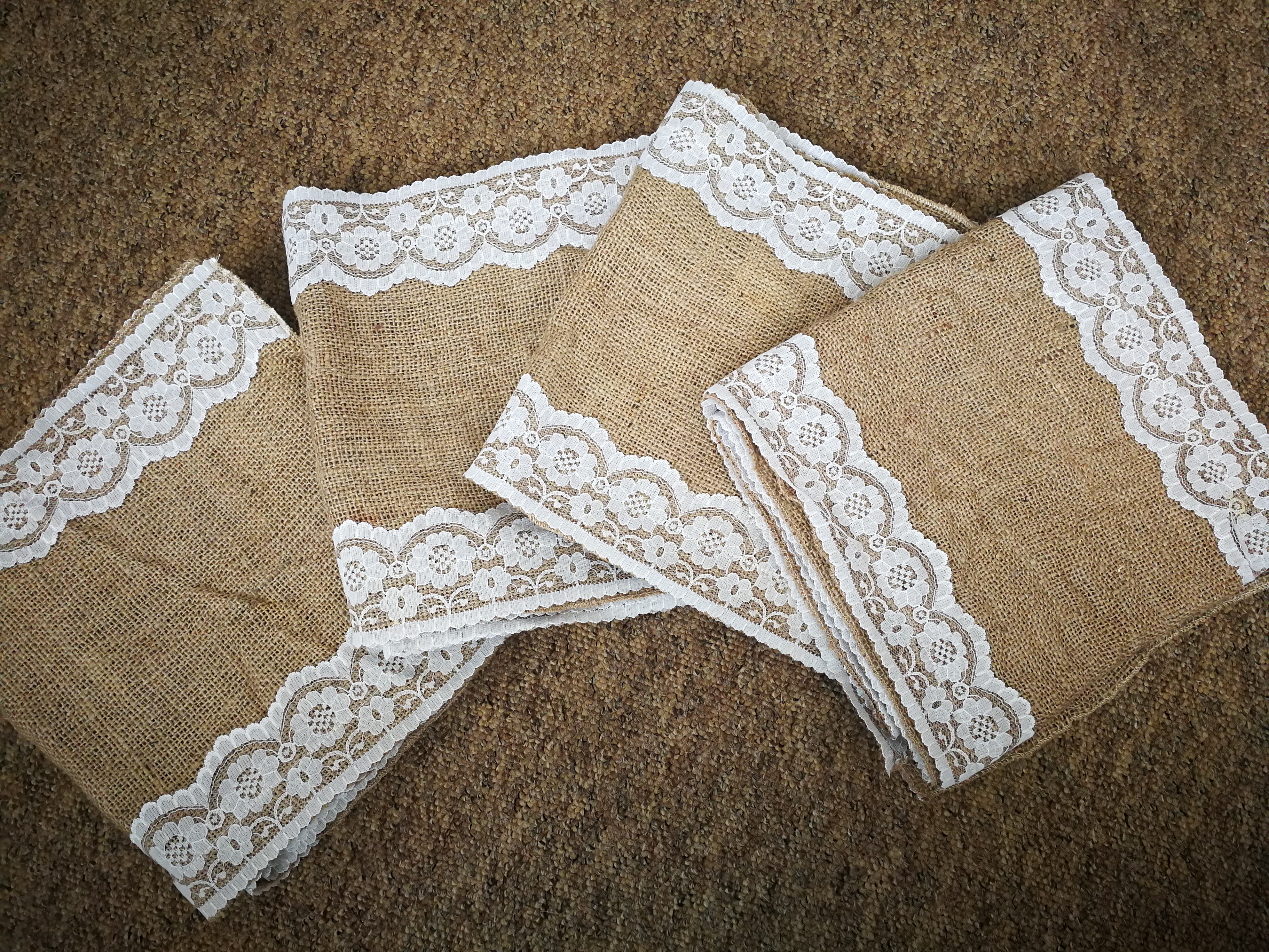 Hessian table runner