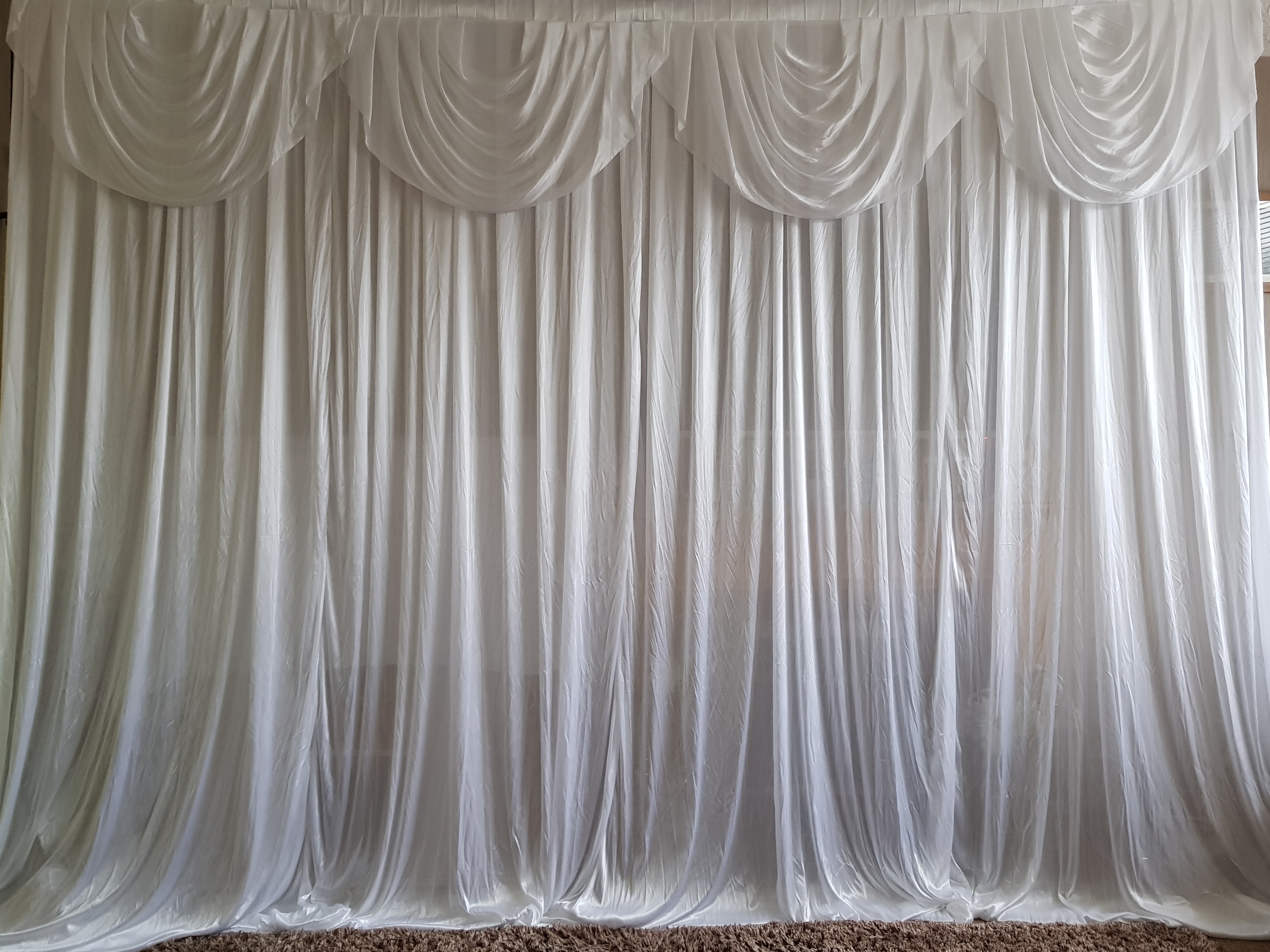 White Silk Sparkle Backdrop