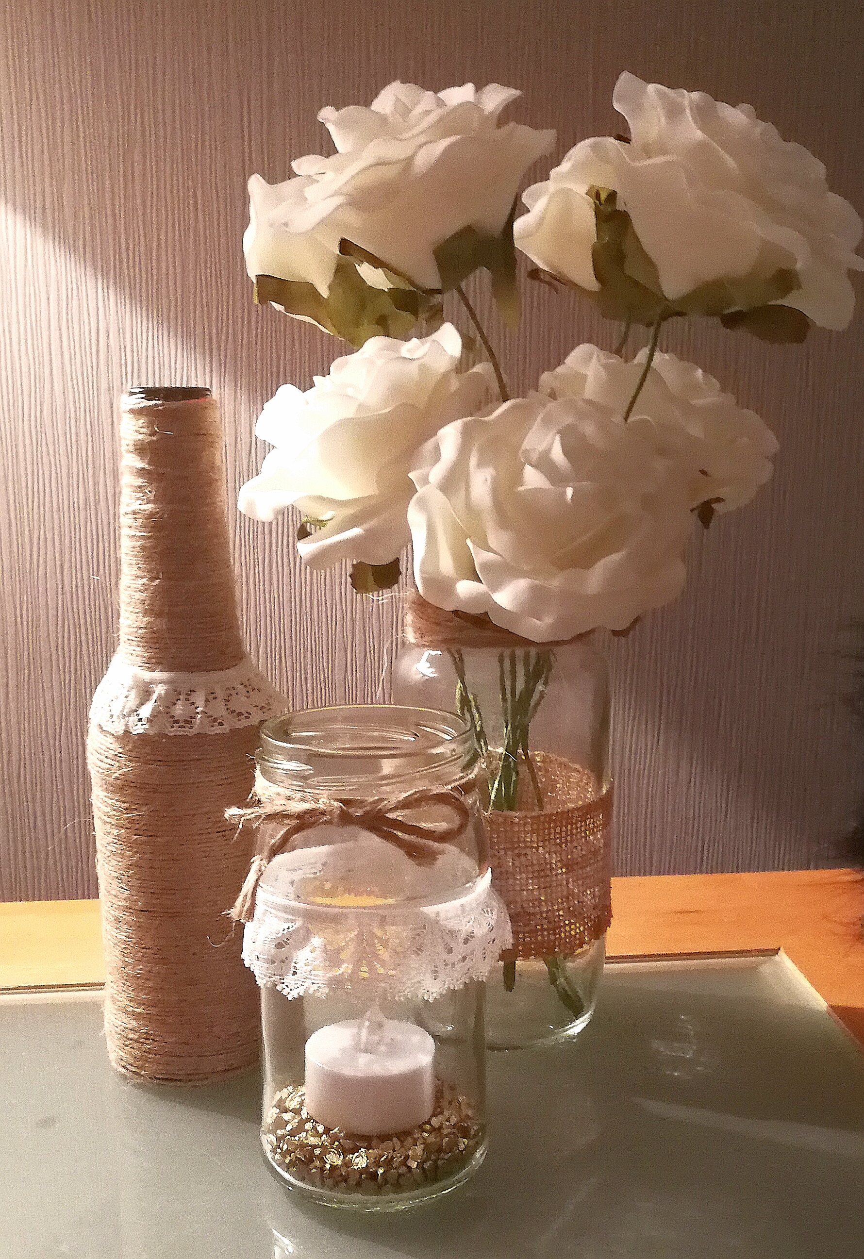 Hessian Jars & bottles