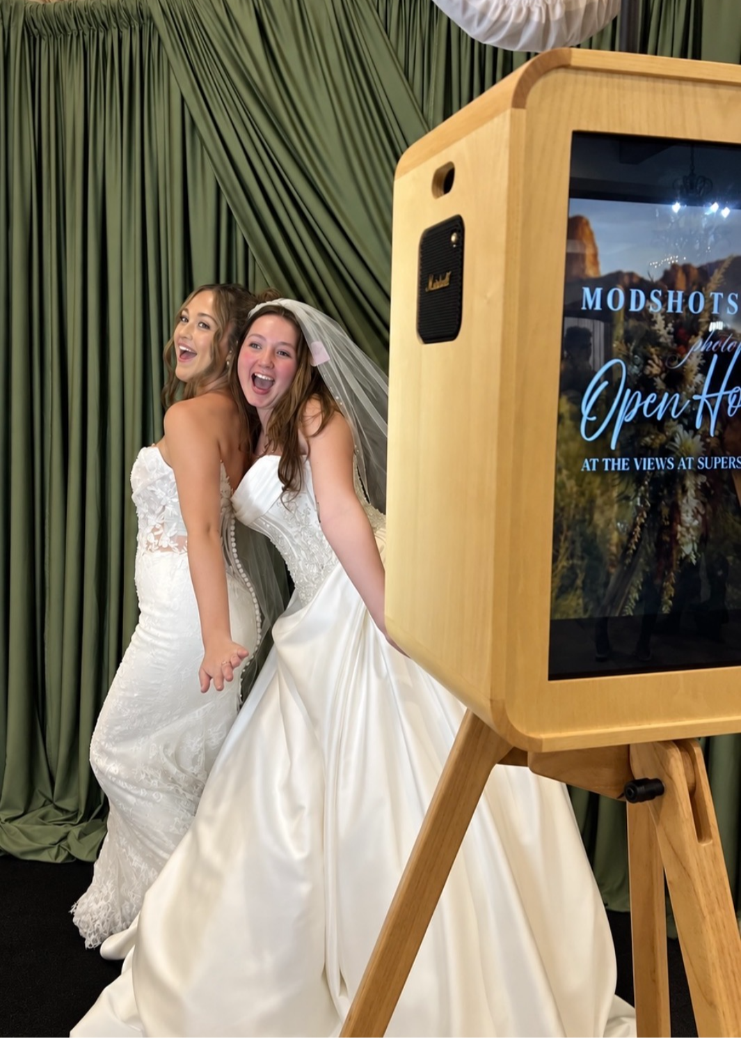 The Oak & Lens handcrafted wooden photo booth