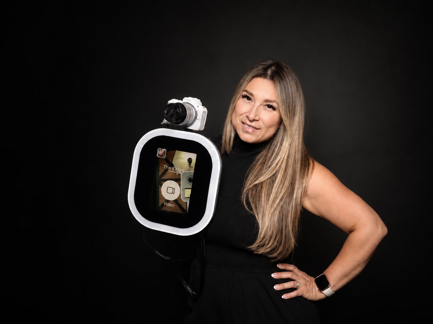 360 spinning video photobooth platform