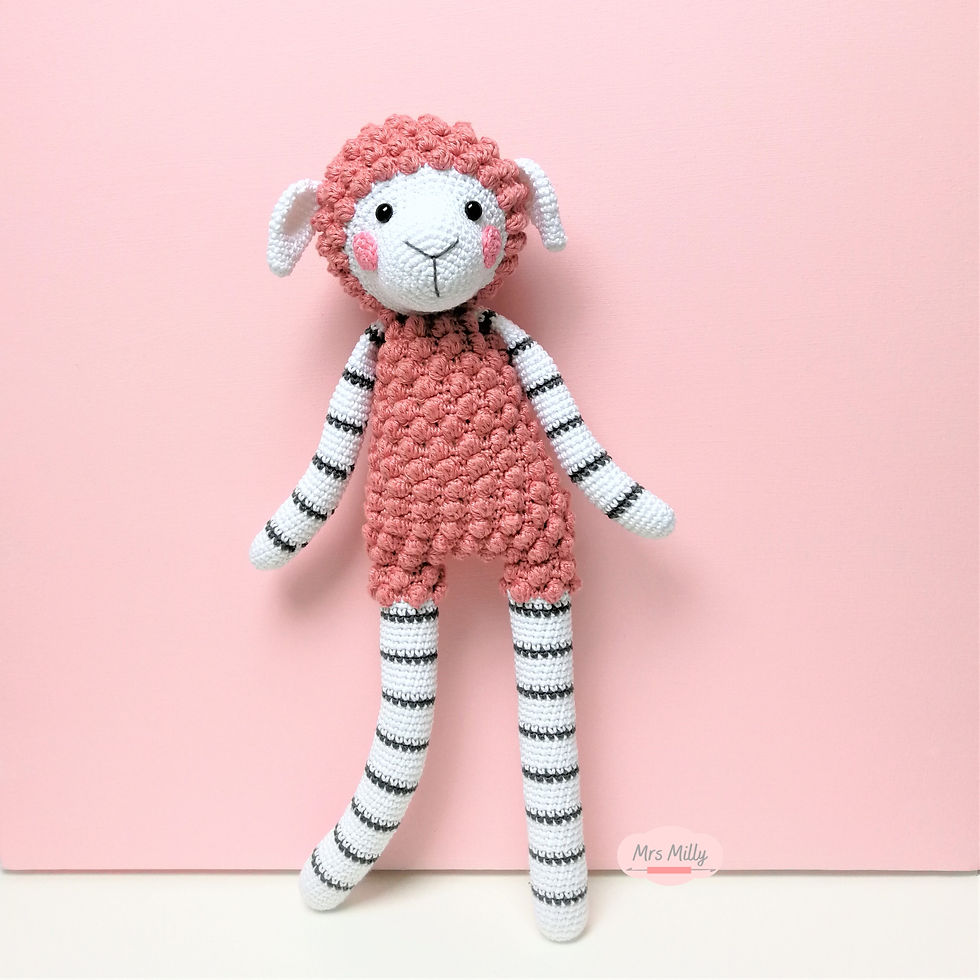 Thumbnail: Sheep Lize Long Leg PDF crochet pattern