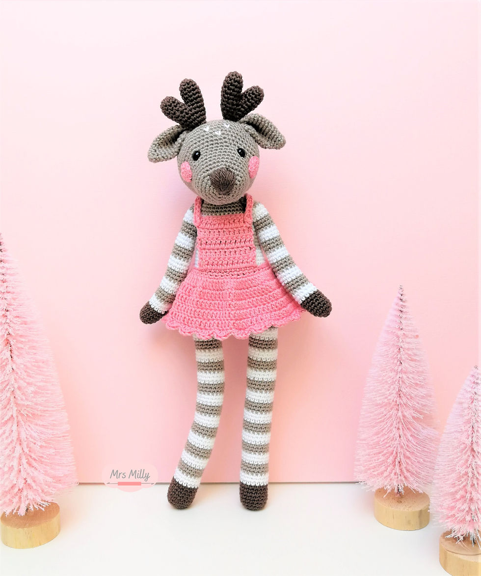 Thumbnail: Reindeer Dakota Long Leg PDF Crochet Pattern