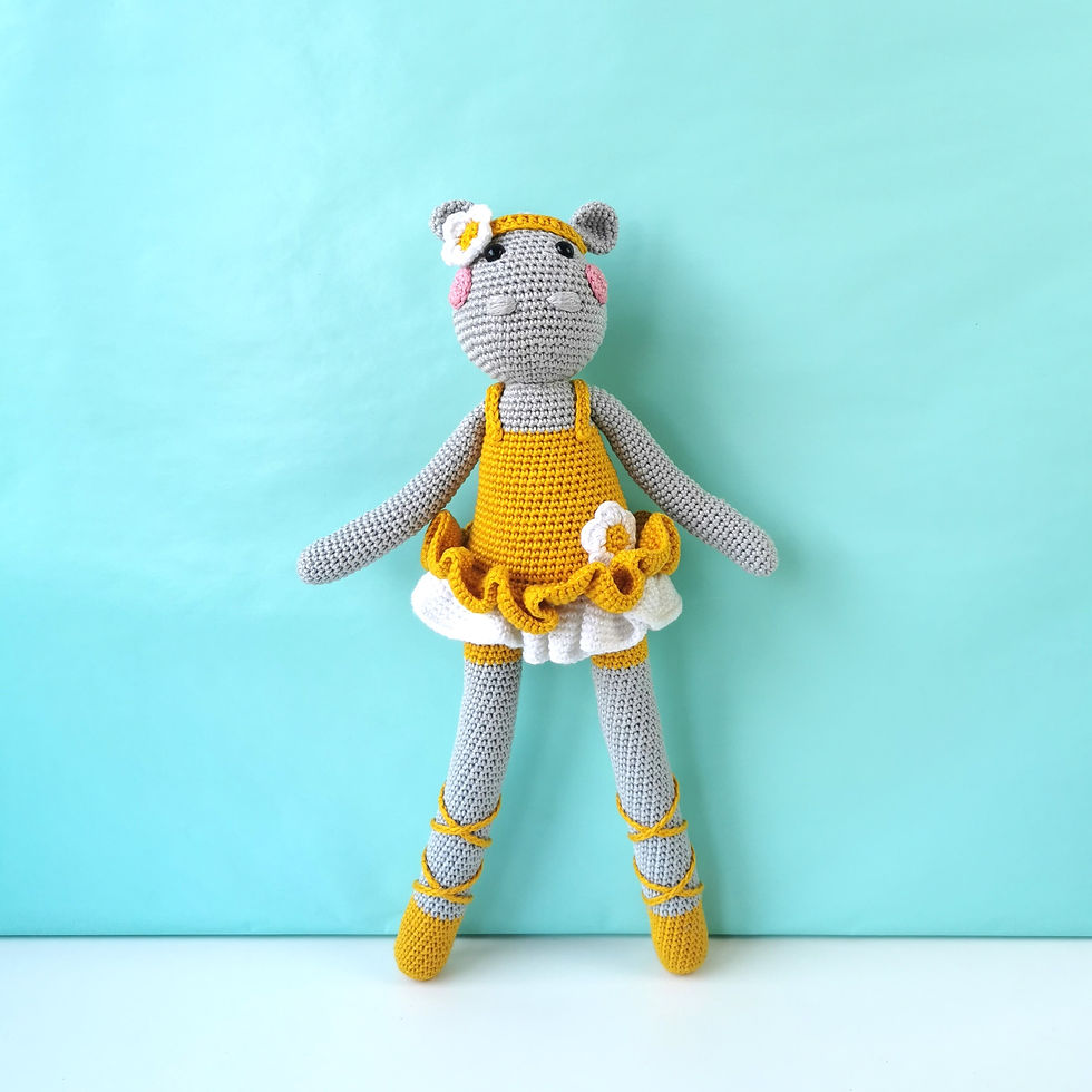 Thumbnail: Nijlpaard Olivia de ballerina Long Leg PDF haakpatroon