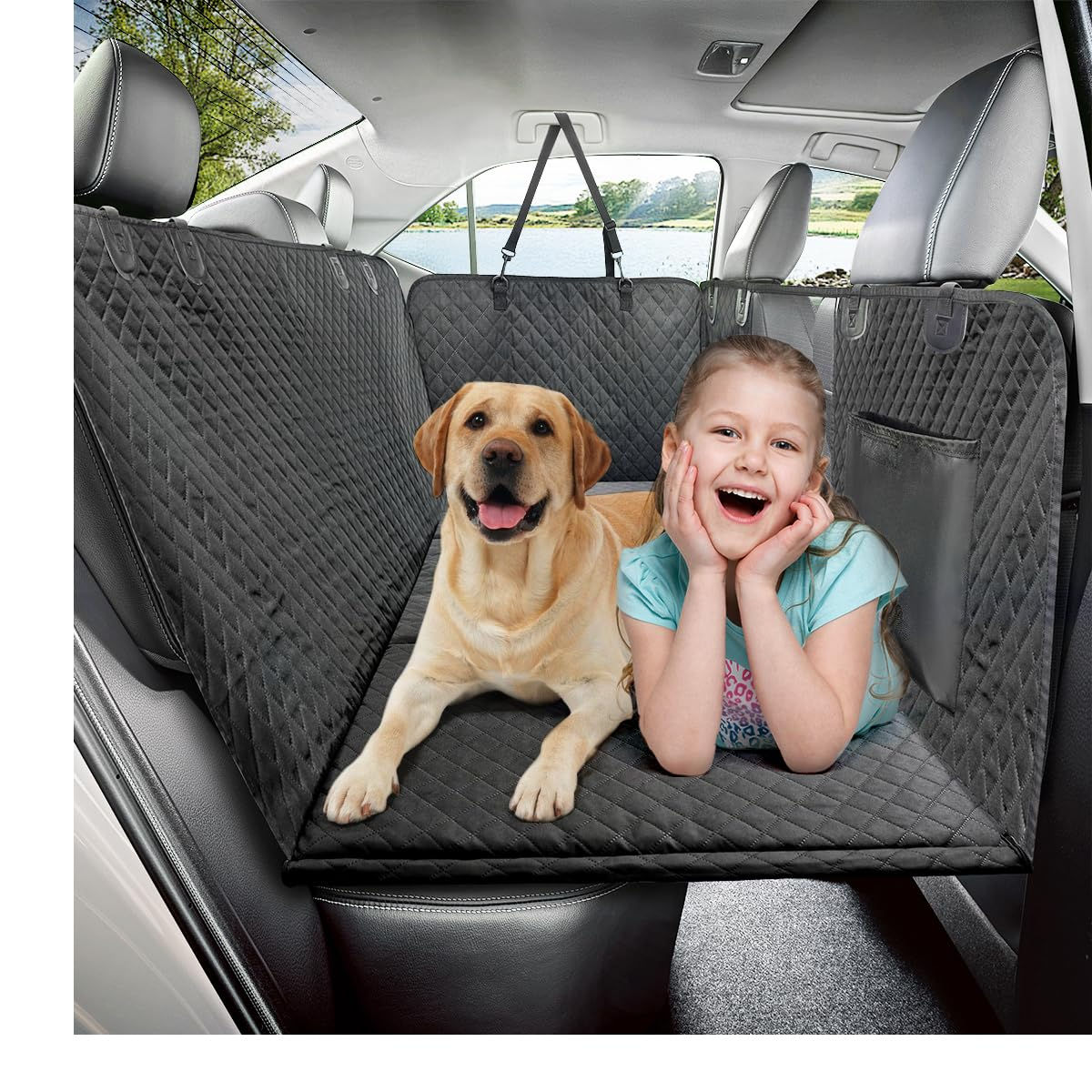 Vailge Dog Car Seat Cover Back Seat Extender for DogsDog Hammock for Car Backsea
