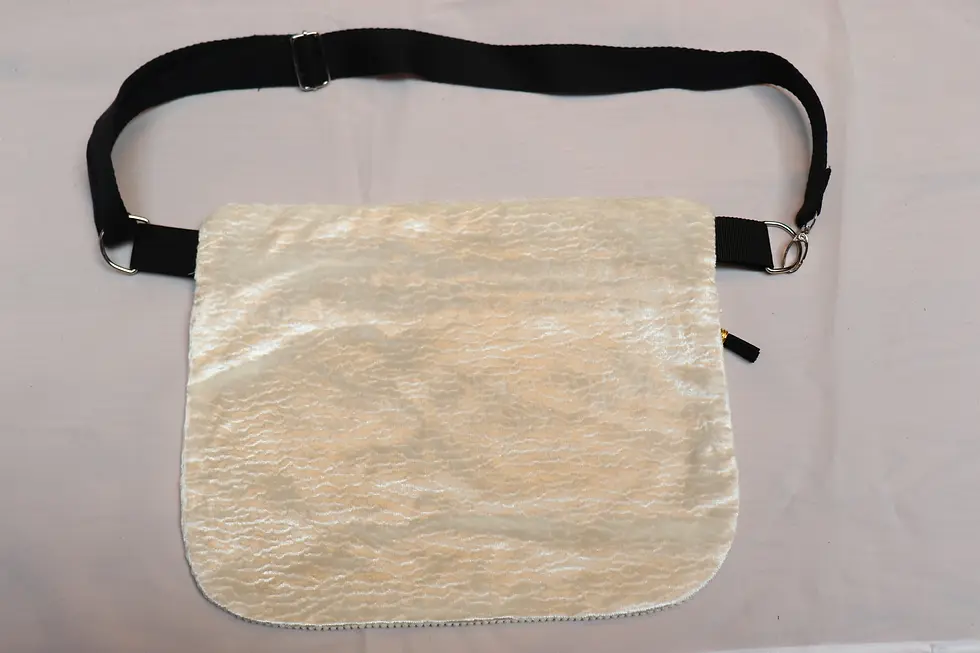 Miniature : Sac banane velours - Ecru