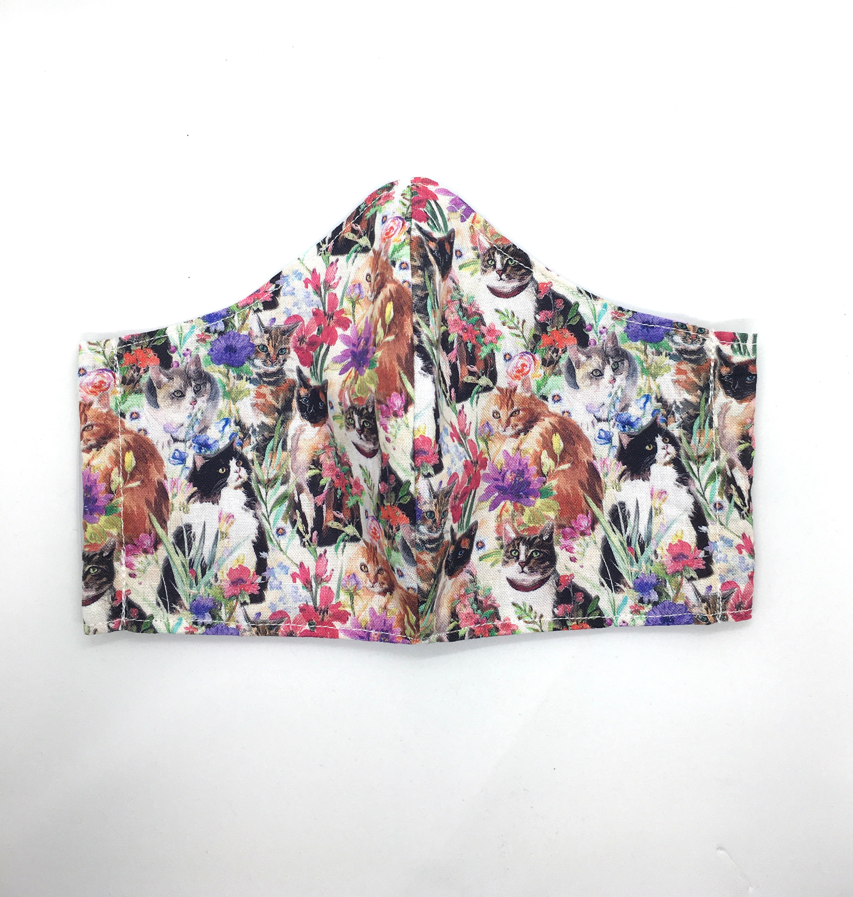 Cats & Flowers Face Mask