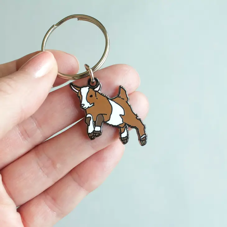 Thumbnail: Jumping Baby Goat Keychain