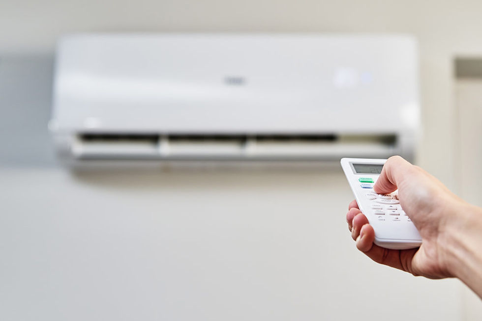 Aircon unit being turned on by remote