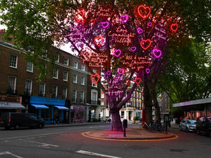 Love Actually Christmas Lighting Installation Comes to Connaught Village
