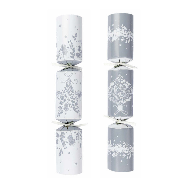 Tom Smith 10in Silver & White Bauble Crackers - Ctn 100