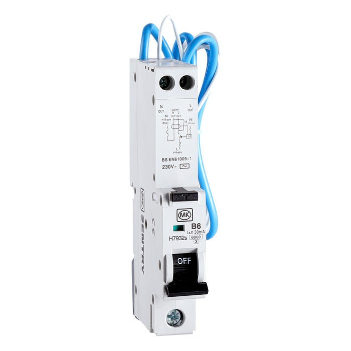 MK Sentry H7932S 6A SP TYPE B RCBOS