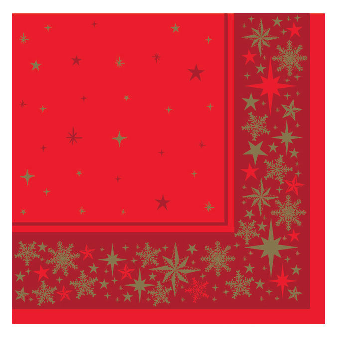 Swantex 40cm Merry & Bright Red Swansoft Napkins - Ctn 500