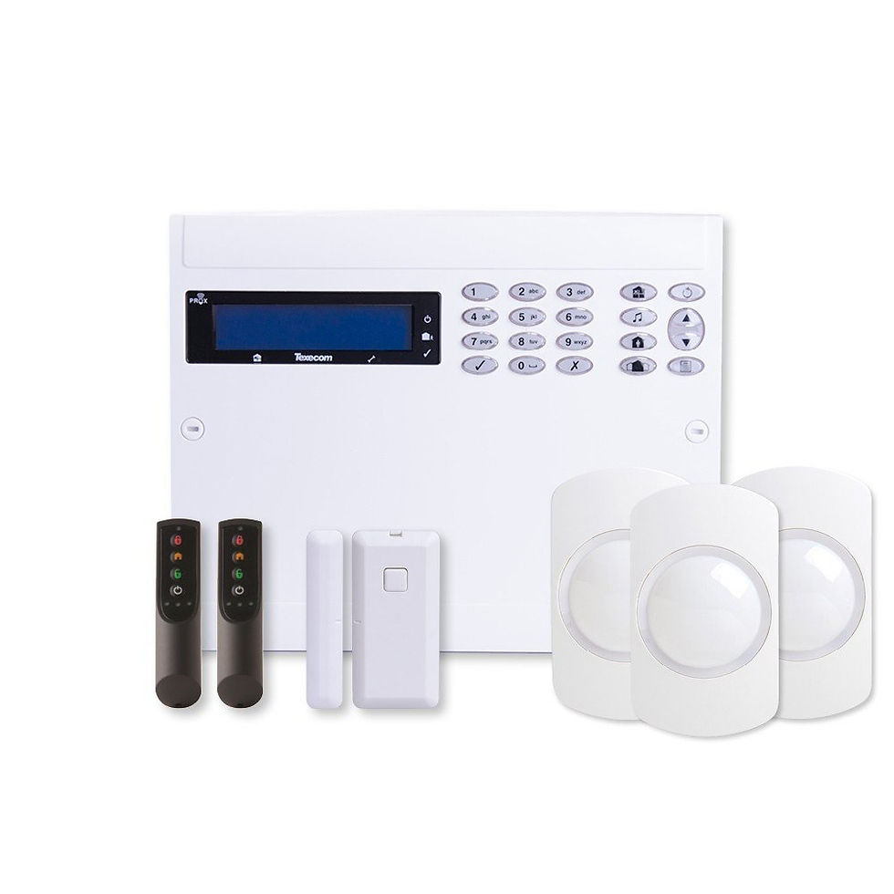 Texecom KIT-1003 Capture 64W-LIVE Wireless Alarm Kit with two remotes and two PIR sensors