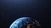 Earth from space with city lights
