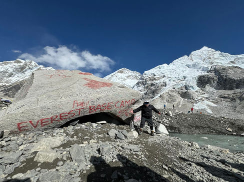 Nathan Kennedy at Everest Base Camp