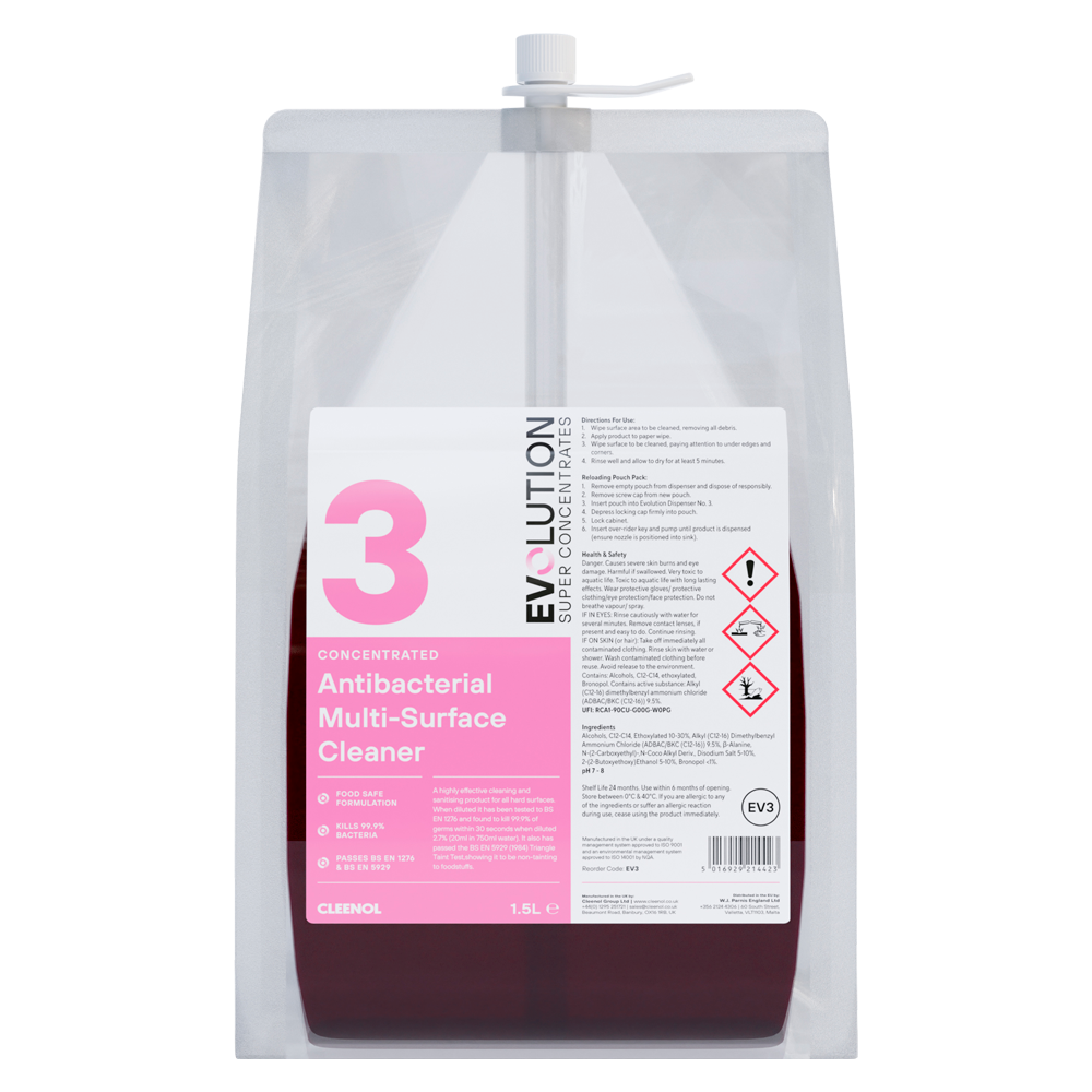 Evolution | Evolution Antibacterial Multi-Surface Cleaner EV3, 2x1.5L